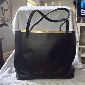 Ted Baker Black and Gold Tote Bag with Sleek Design